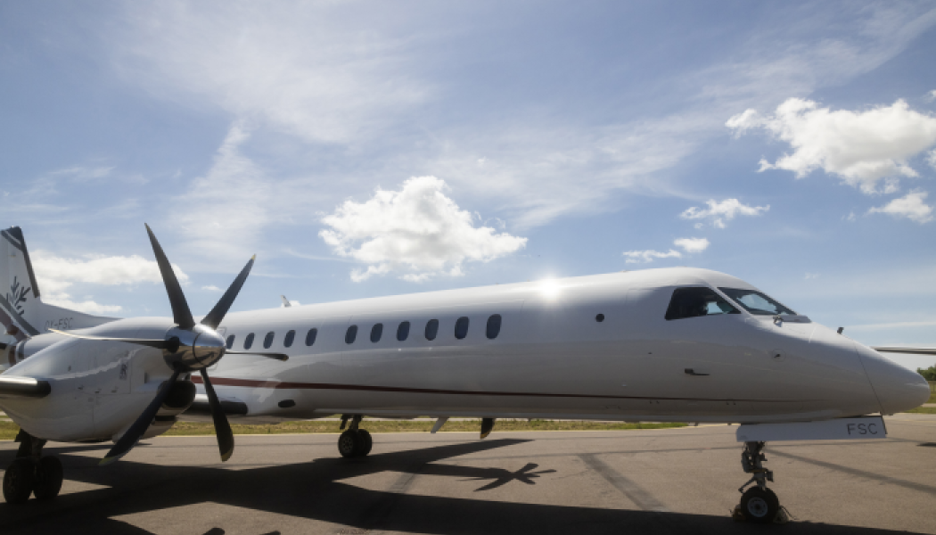 5 000 passagerare reste Malmö–Bromma första månaden. Foto: Skåne Aviation 