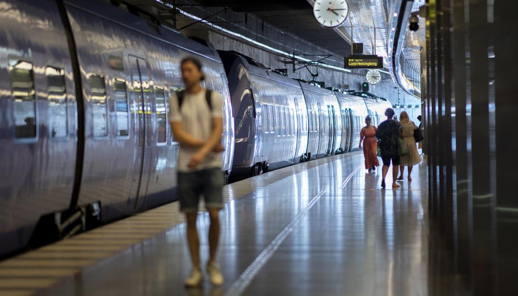 Tåg mot Lund och Helsingborg. Foto: Skånetrafiken