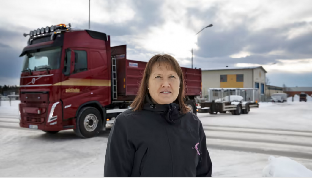 Elise Ryder Wikén tror att lastbilselektrifieringen är rätt väg att gå. Foto: Susanne Kvarnlöf