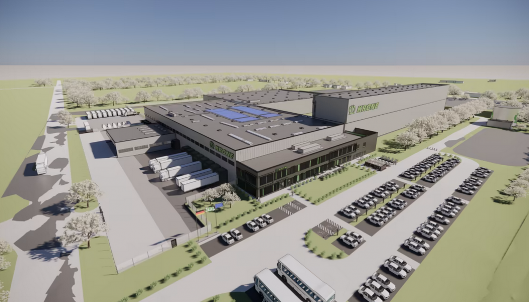 Visionsbild av Krones nya reservdels- och logistikcenter. Foto: Söderberg Haak