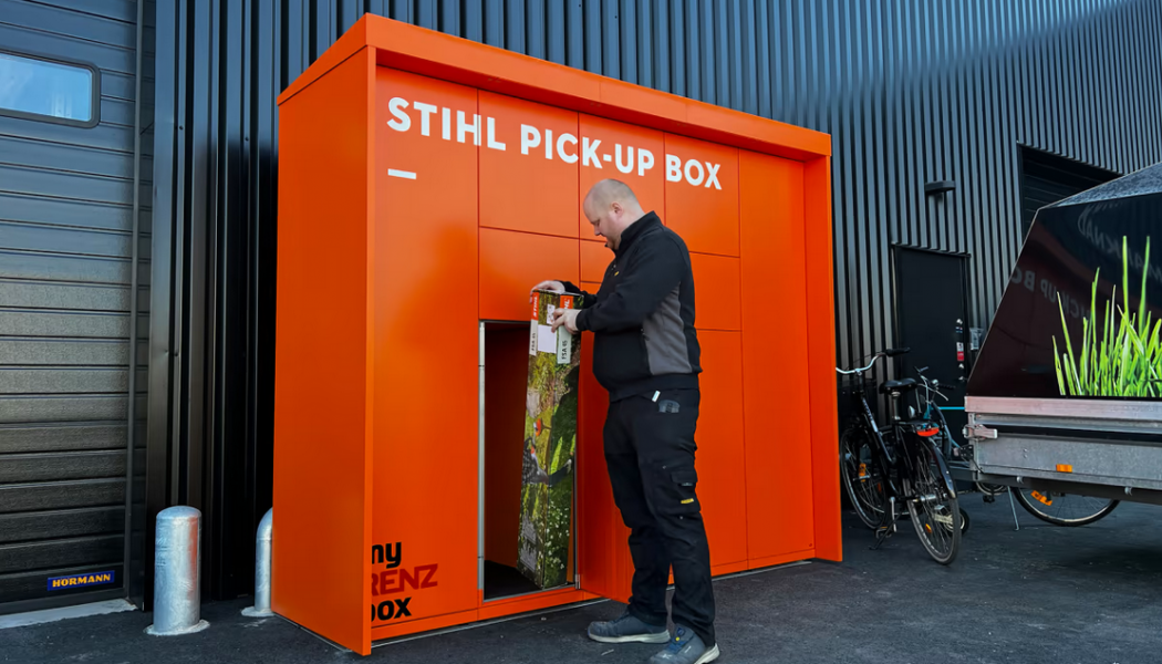 STIHL Norden lanserar sin första pick-up box hos återförsäljaren Gårdsman i Jönköping. Foto: STIHL