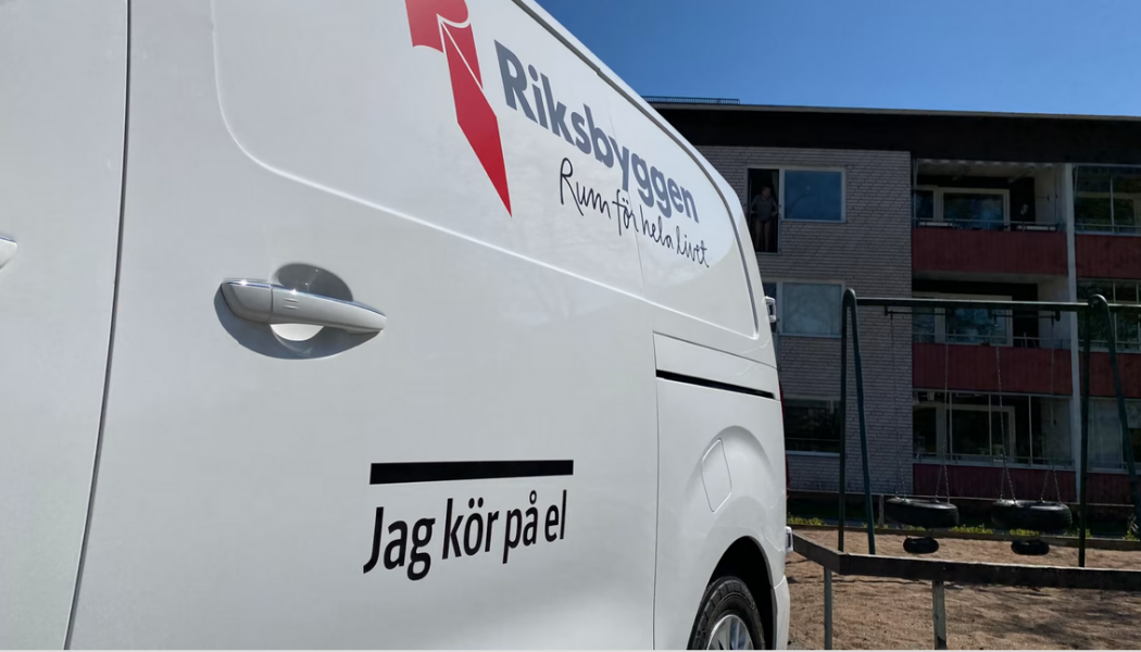 En av Riksbyggens nya transportbilar. Foto: Riksbyggen