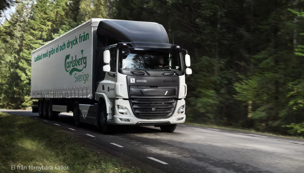 Einride tillhandahåller hållbar transportlösning. Foto: Carlsberg