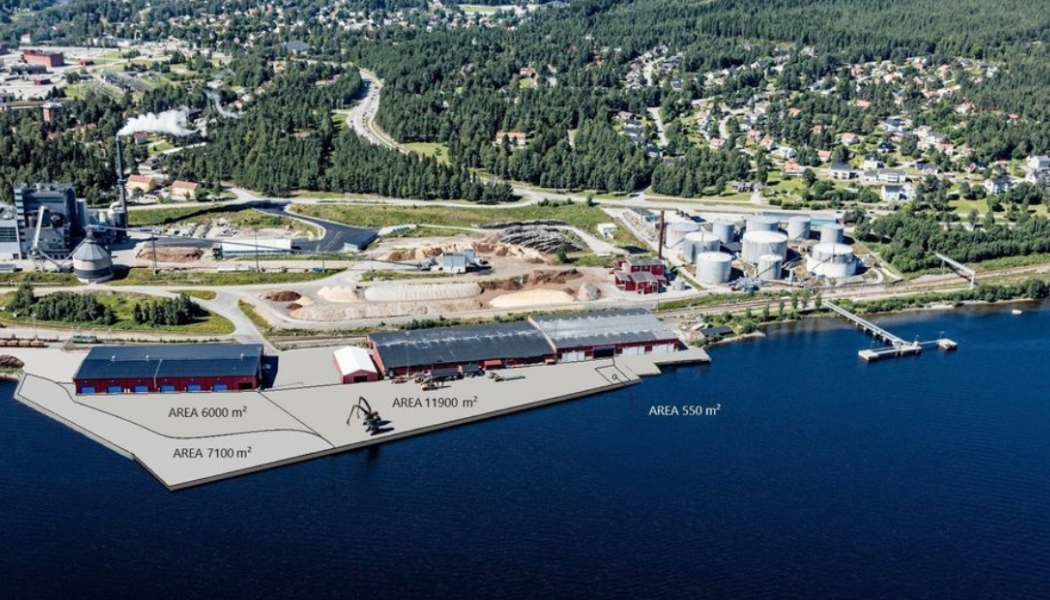 Förslag på utbyggnad av hamnen i Hörneborg. Illustration: Tecnicon