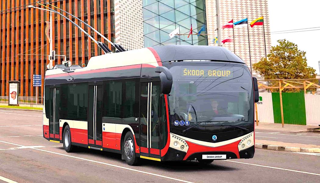 Dessa trådbussar är utrustade med avancerade dragbatterier som möjliggör autonom körning för minst 20 kilometer. Foto: Skoda Group