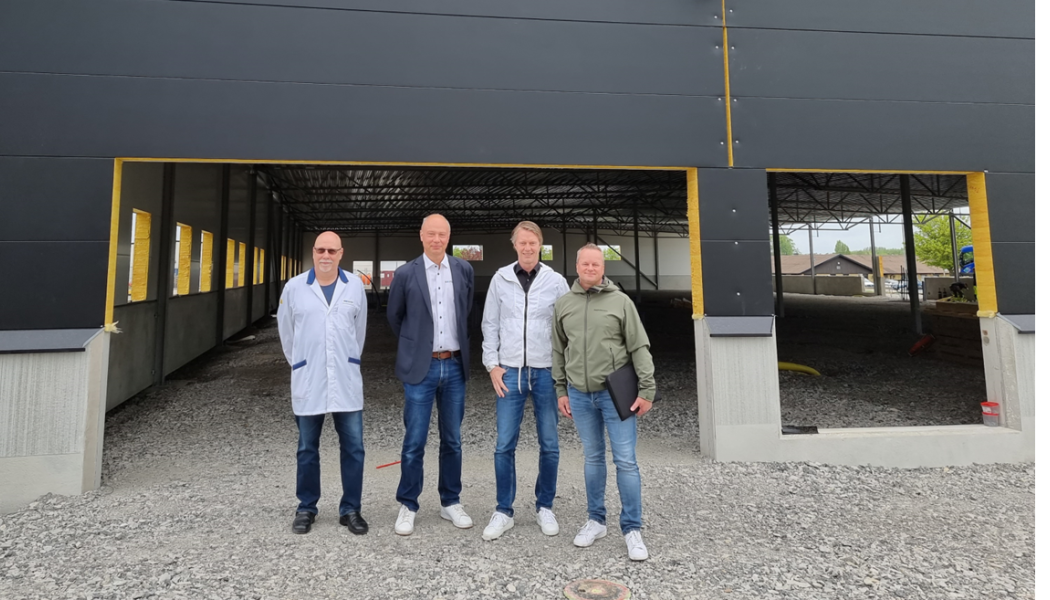 Mats Hansson, Projektchef Inission, Carl Lidén, Managing Director Inission, Tommy Åstrand VD SLP, Nicklas Schmidt, affärsutvecklare SLP. Foto. SLP