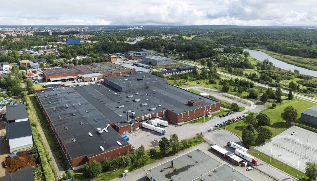 Logistikfastigheten Litografen 8 i Eskilstuna. Foto: SLP