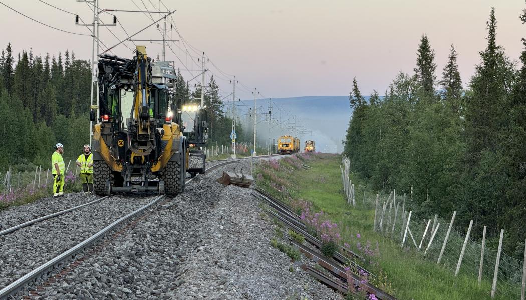 Spårbyte på Malmbanan mellan Råtsi och Gällivare. Foto: Trafikverket