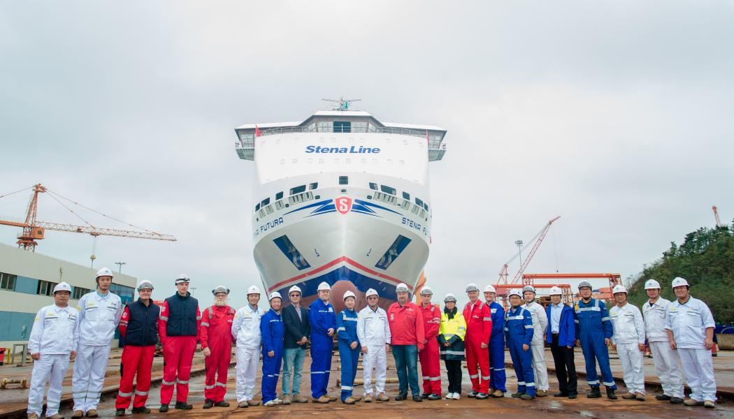 Stena Futura sjösätts. Foto: Stena Line