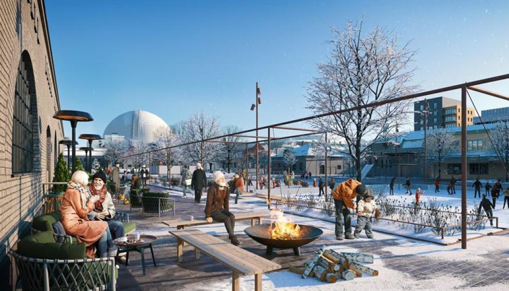 Visionsbild Slakthusområdet. Fotograf: Visionsbild: Stockholms Stad/Nyréns Arkitektkontor

