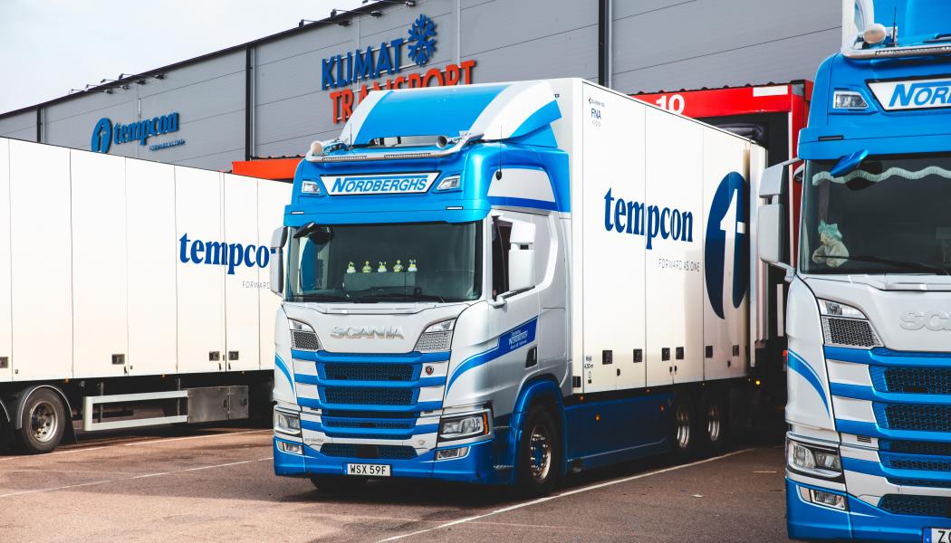 En av logistikaktörens lastbilar. Foto: Tempcon