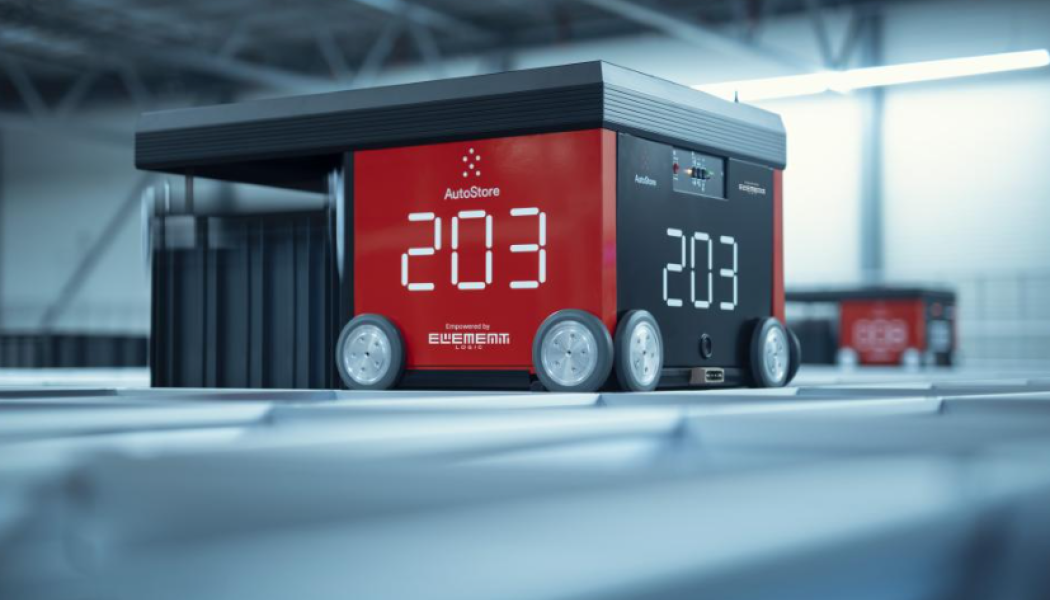 Thansens senaste butik i Köpenhamn har fått en AutoStore-lösning bestående av 14 robotar och över 18 000 papperskorgar. Foto: Element Logic
