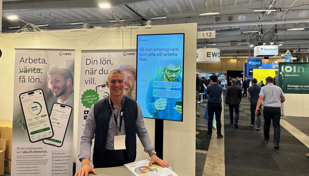 Marcus Enqvist, försäljningschef på Cappy, representerade företaget på Retail Technology & e-Commerce expo som ägde rum på Kistamässan.