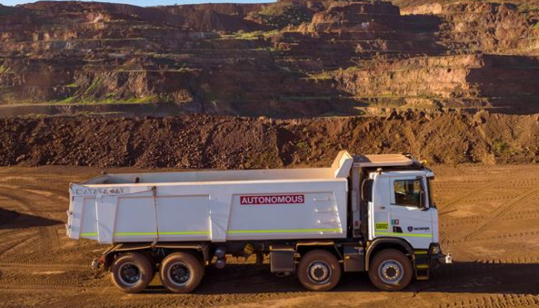 Scania utvecklar autonoma dragbilar vid gruva i västra Australien. Foto: Scania 