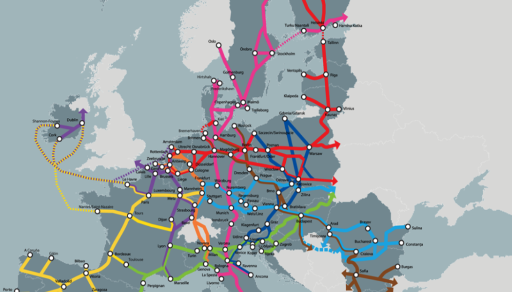 Europarådet har gett sitt slutgiltiga godkännande av transportkorridoren TNT. Karta: TNT Tec
