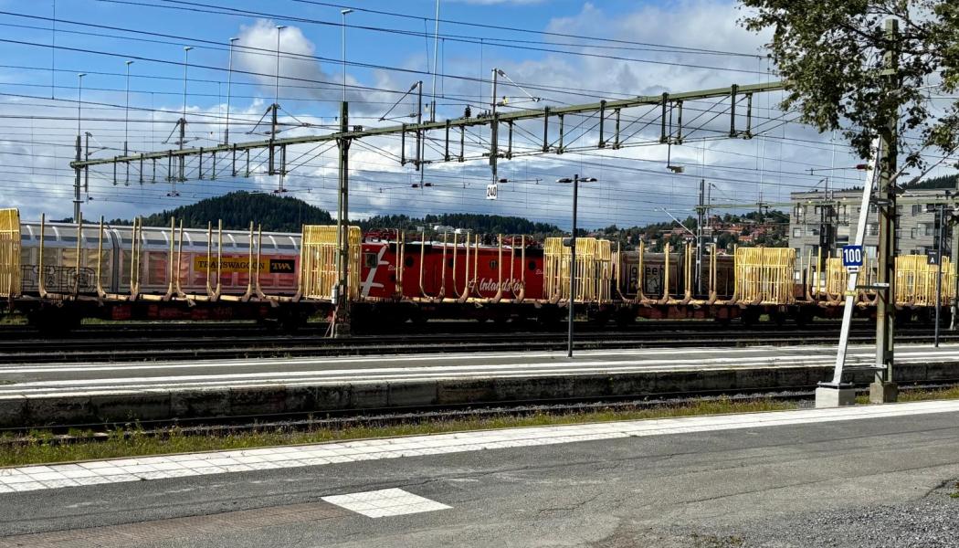 Godståg i Östersund. Foto: Stina wickenberg