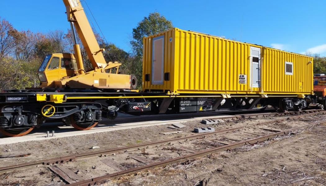 Första ukrainskbyggd godsvagn levererad till Tyskland för järnvägsarbete. Foto: 