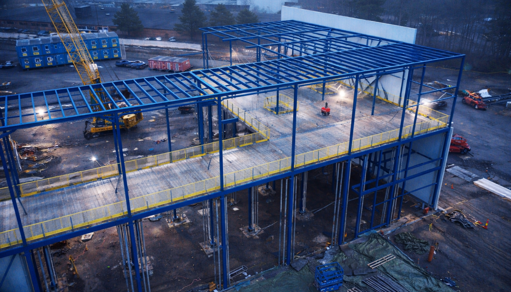 Flen byggs just nu en ny frysanläggning. Foto: NewCold Nodic