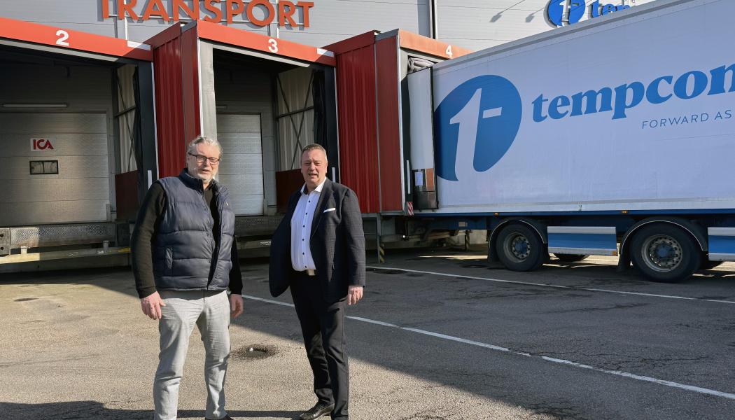 Avgående vd Mats Söderström tillsammans med Peter Möller, ny vd på Klimat-Transport och Syd Frys. Foto: Tempcon