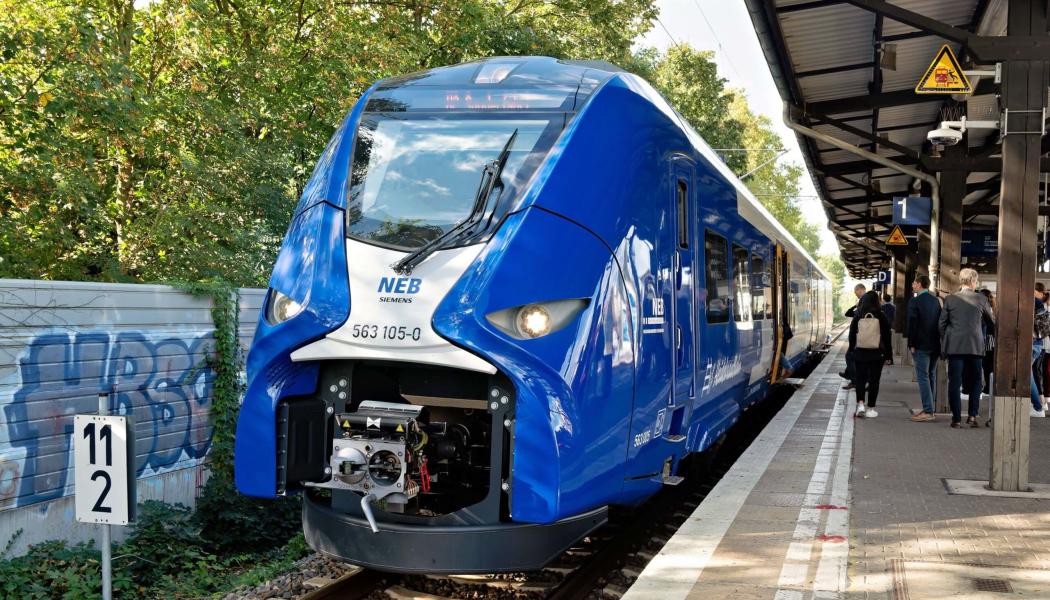 Bayern fasar ut diesel med detta vätgasdrivna Mireo Plus H-tåg. Foto: Siemens Mobility