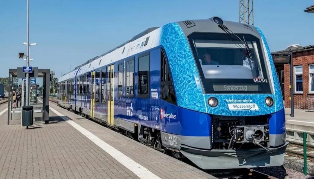 Vätgaståg i tyska Bremervörde. Photo: Foto: Sabrina Adeline Nagel/ kollektivtrafikbolaget EVB