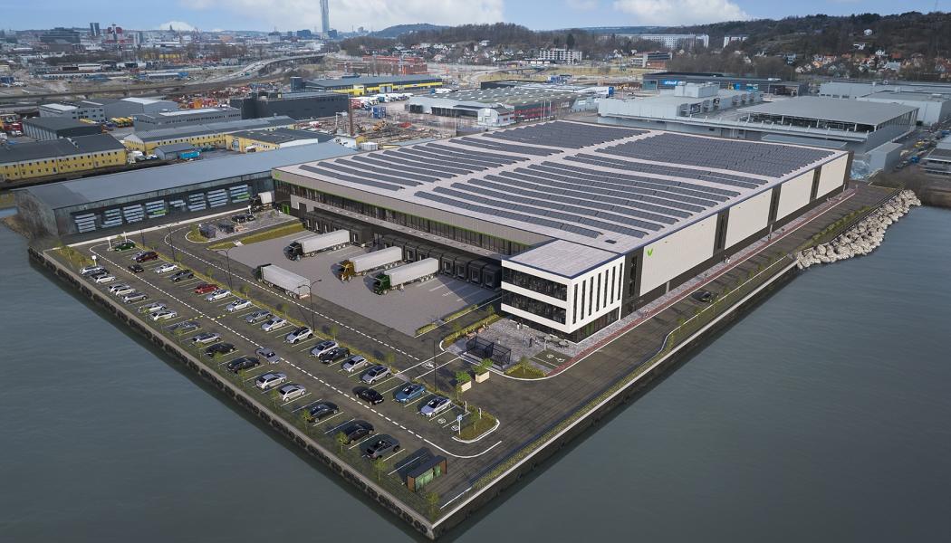 Logistikanläggning om totalt 17 097 kvm får tillgång till Göta Älv. Bild: Verdion