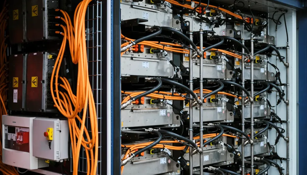 Batterienergilagringssystem i Skövde. Foto: Volvo