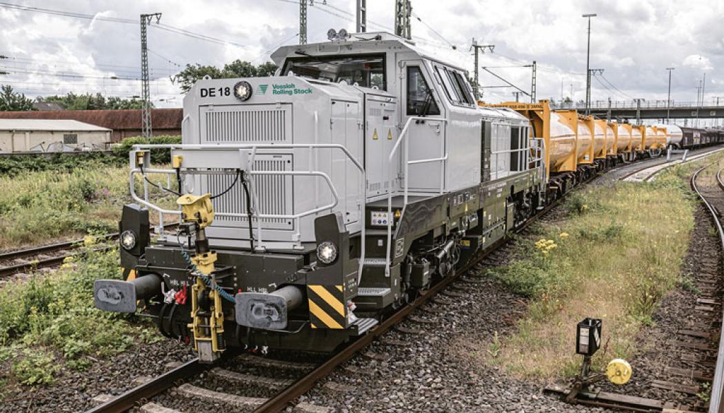Vossloh Rolling Stocks lokomotiv DE 18 Steg V för blandad trafik. Kredit: Vossloh Rolling Stock