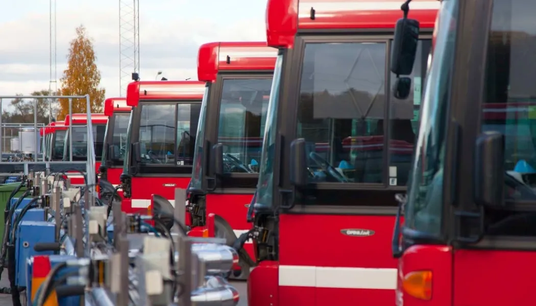 Bussar i depå. Foto: VR