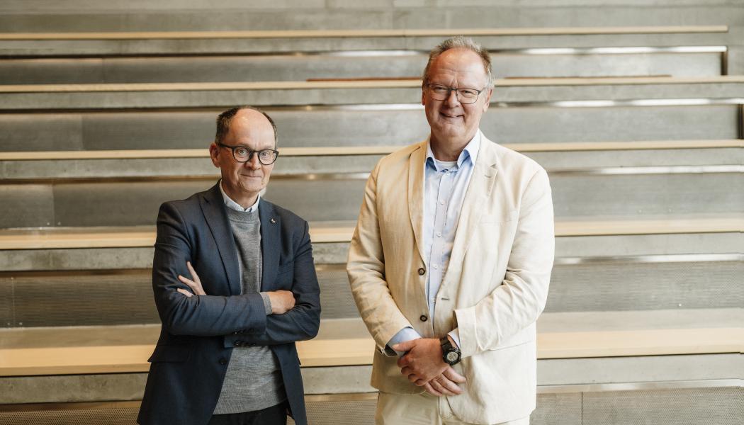Jan-Ingvar Jönsson, rektor LiU, och Tomas Svensson, generaldirektör VTI. Foto: VTI