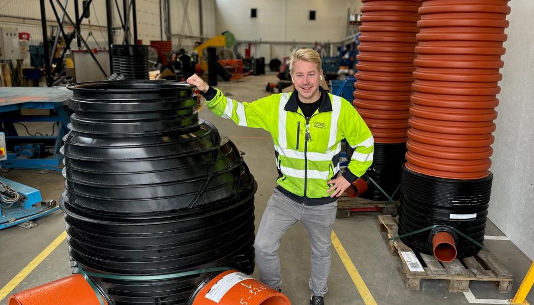 För VA-projektet i Eskilstuna skulle allting vara helsvetsat. Foto: Wavin