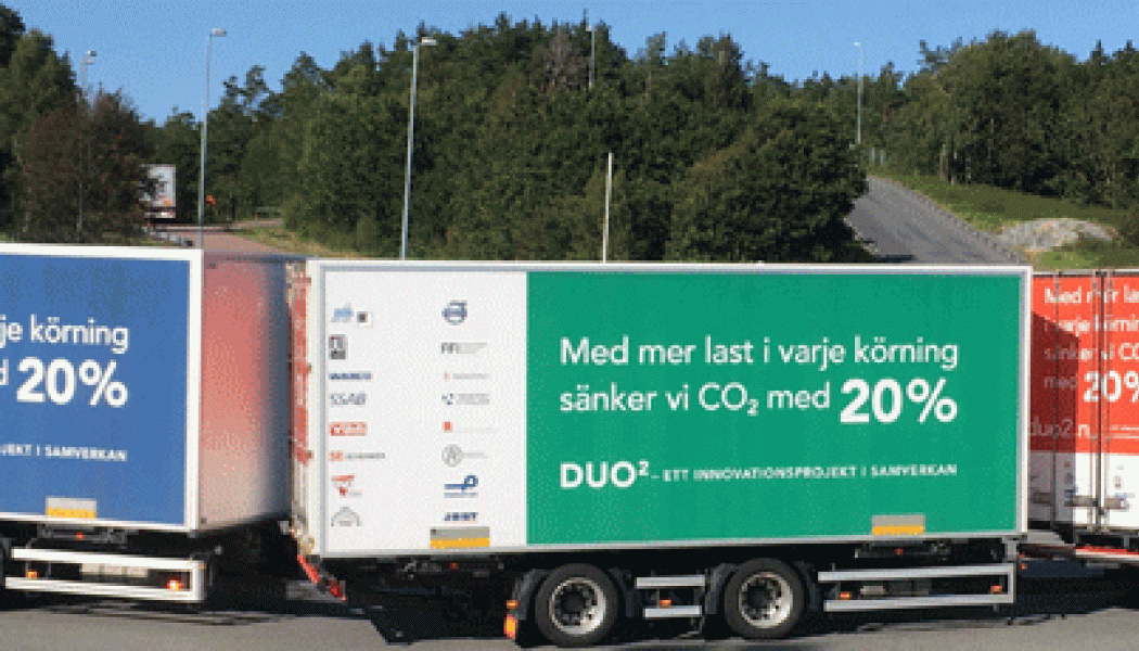 Längre och tyngre fordon bidrar till smart logistik och minskad klimatpåverkan. Foto: Trafikverket