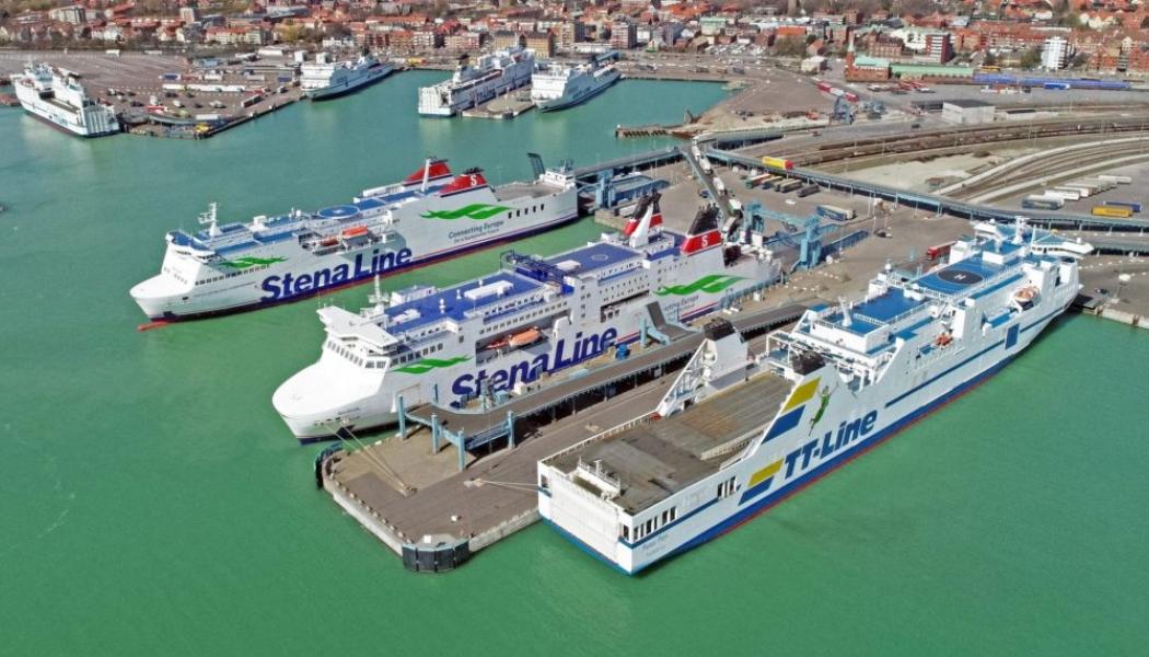 Riksintressena för corehamnar är särskilt viktiga för de långväga och hållbara godsflödena. Foto: Trelleborgs Hamn