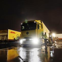 Nyladdad lastbil inför dagens arbetspass. Foto: Jenny Leyman