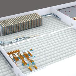 Speeds logistiklösning inkluderar 16 AutoStore robotar och 16 shuttlar. Foto. Autostore