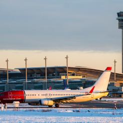 Håkon Mosvold Larsen/NTB/TT: Ett Norwegian-plan på Osloflygplatsen Gardermoen. Arkivbild.