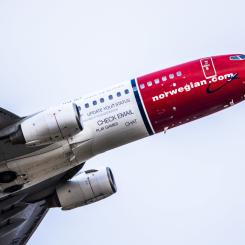 Ole Berg-Rusten/NTB/TT: Ett flygplan tillhörande Norwegian. Arkivbild.
