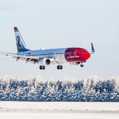 Norwegians punktlighet låg på 83,8 procent i december. Foto: Norwegian