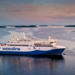 Under hela 2021 har Wasaline haft tillväxt på fraktvolymerna. Foto: Wasaline