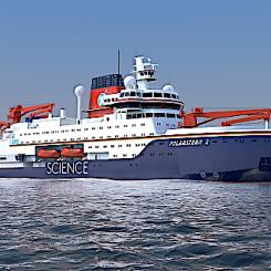 Så här ska skeppet se ut: Den nya Polarstern kommer att kunna tillbringa mer än 300 dagar per år till sjöss.
Foto: Thyssenkrupp Marine Systems