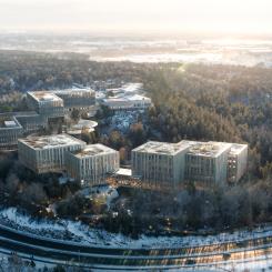 Illustrationsbild av Volvo Cars nya anläggning Illustration Next Step Group