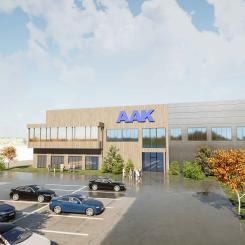 Den nya logistikanläggning i Staffanstorp. Bild: AAK
