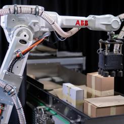 AI-systemet uppges kunna tränas att identifiera och avvisa icke-hanterbara artiklar, som sfäriska eller cylindriska föremål. Foto: ABB