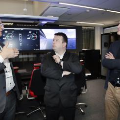 Diskussion i simulatorrum, Marine House, Helsingfors, Finland. Foto: ABB