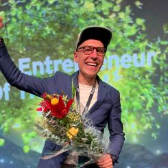 Ali Ghoce är den enda av finalisterna i de fyra olika katergorierna som är verksam inom logistikbranschen eller livsmedelsbranschen. Fotograf: Jackie Dahl på Biggyfilm