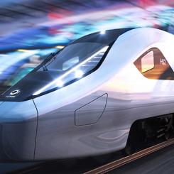 En föreslagen design för ett HS2-tåg av Alstom (Källa: Alstom).
