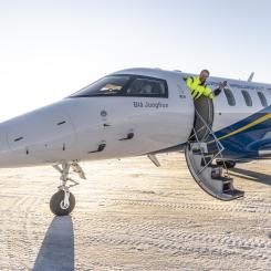 Svenskt Ambulansflyg lägger ett uppstartsår till ända och blickar framåt för fortsatt utveckling av verksamheten tillsammans med Sveriges samtliga regioner. Foto: Svenskt Ambulansflyg