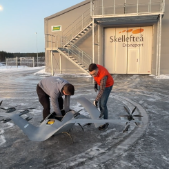 Ett konkret utfall är att fem bolag har valt att använda testbädden vid Skellefteå Droneport för att testa och vidareutveckla sina teknologier. Foto: Skellefteå Science City