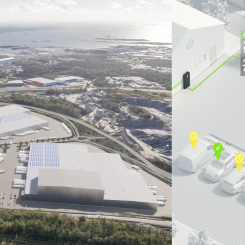 Samarbete ska göra OneMeds logistikcenter mer energieffektivt. När anläggningen står klar blir den ett tidigt exempel på hur logistik och lokal energiproduktion kan samverka. Foto: ChargeNode