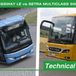 Iveco Crossway och Setra MultiClass. Foto: Sustainable Bus